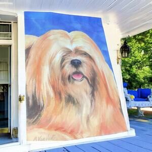 Lhasa Apso Garden Flag Best of Breed Dog Pup Gift Barbara Van Vliet Decor 17"